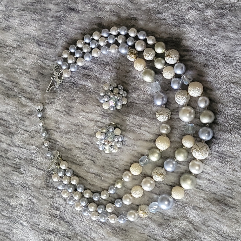 Vintage necklace and earring set